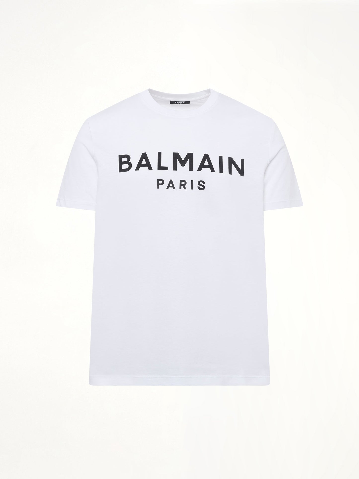 BALMAIN Logo Printed Straight Fit T-shirt (White)