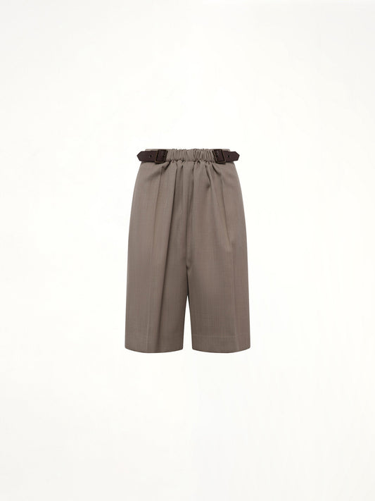 LOEWE Belted Shorts (Beige Melange)