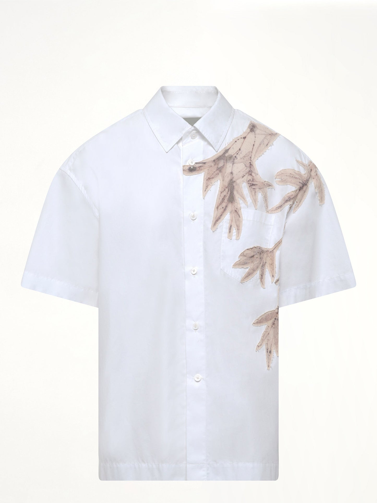 FENG CHEN WANG Bamboo Printed Short Sleeve Shirt (White)