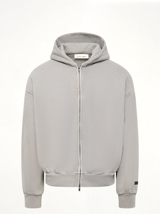 FEAR OF GOD ESSENTIALS Classic Full Zip Hoodie (Smoke Grey)