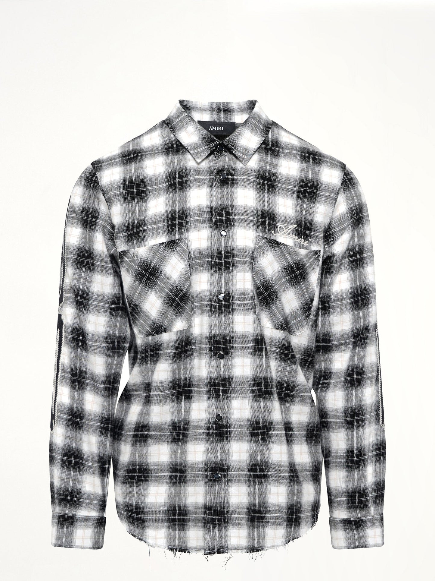AMIRI Bones Flannel Overshirt (Black)