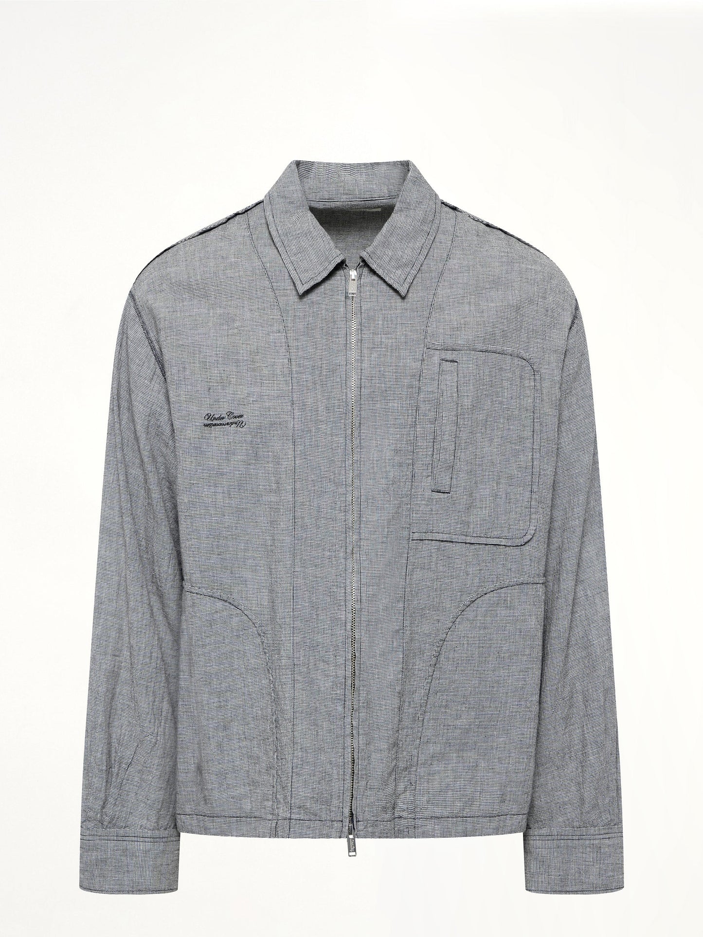 UNDERCOVER Linen Stripe Blouson (White)