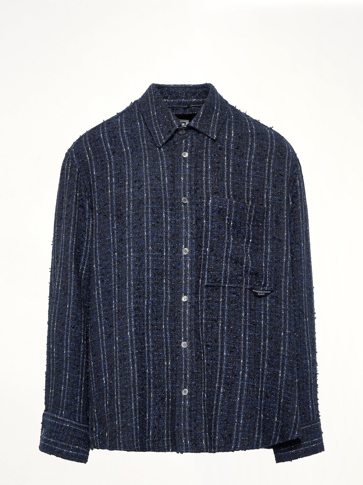 WOOYOUNGMI Tweed Shirt (Navy)