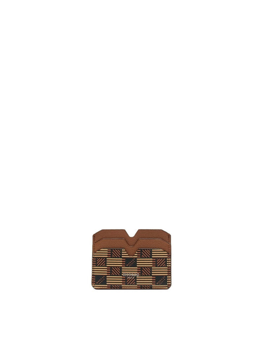 Image of Wallets & Money Clips. Productname: MOREAU Leather Credit Card Wallet 4 CC in BROWN colour by brand - MOREAU