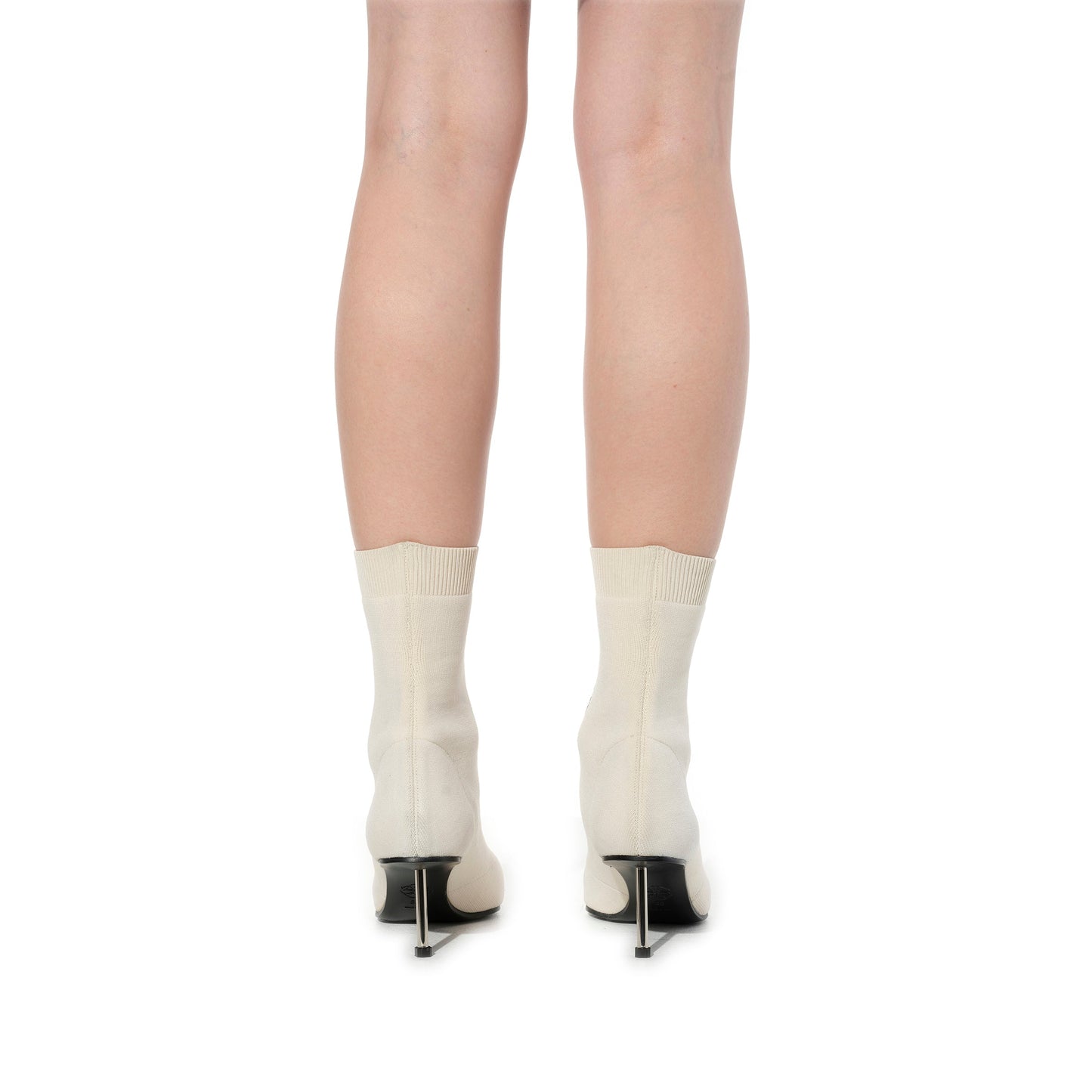 ALEXANDER MCQUEEN Fabric Leather Boots (White)
