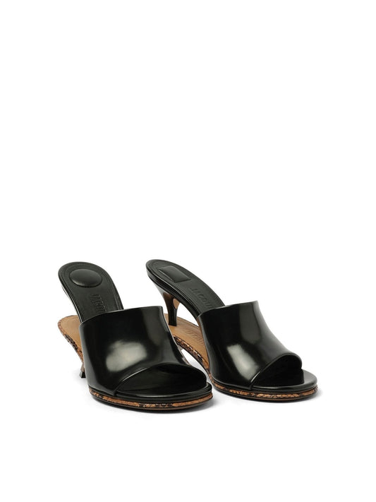 JACQUEMUS Les Doubles Mules (Black Light Brown)