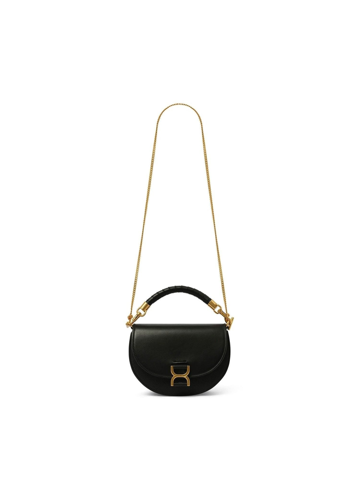 Image of Bags. Productname: CHLOE Marcie Leather Crossbody Bag in Black colour by brand - CHLOE