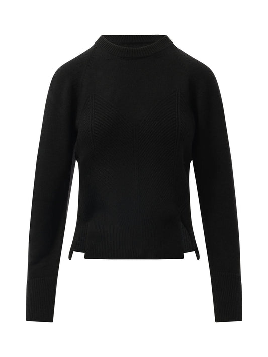 ALEXANDER MCQUEEN Chevron Corset Jumper (Black)