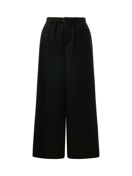 SACAI Chalk Stripe Pants (Black)