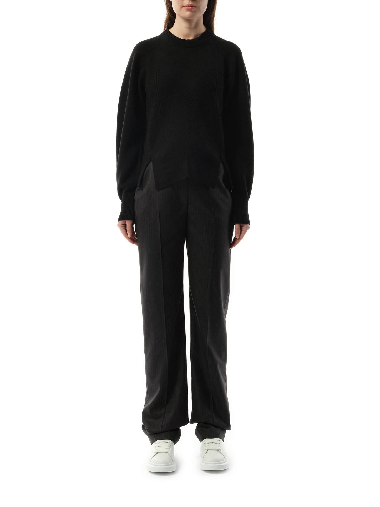 ALEXANDER MCQUEEN Chevron Corset Jumper (Black)
