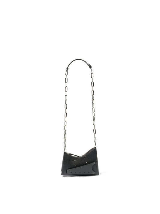 Image of Bags. Productname: MAISON MARGIELA Micro Snatched Hobo Bag in BLACK colour by brand - MAISON MARGIELA