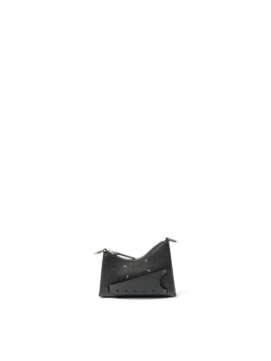 MAISON MARGIELA Micro Snatched Hobo Bag (Black)