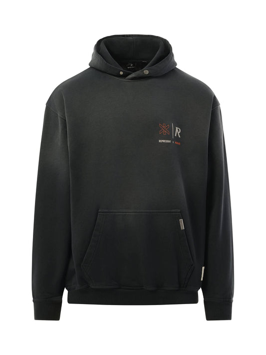REPRESENT Represent x Marais Logo Lock Up Hoodie (Black)