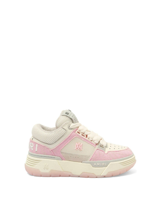 Image of a model wearing Denim. Productname: AMIRI Denim Bandana MA-1 Sneaker in Pink colour by brand - AMIRI