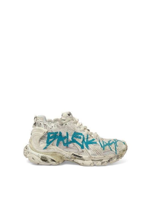 Image of Sneakers. Productname: BALENCIAGA Runner Graffiti Sneaker in WHITE colour by brand - BALENCIAGA