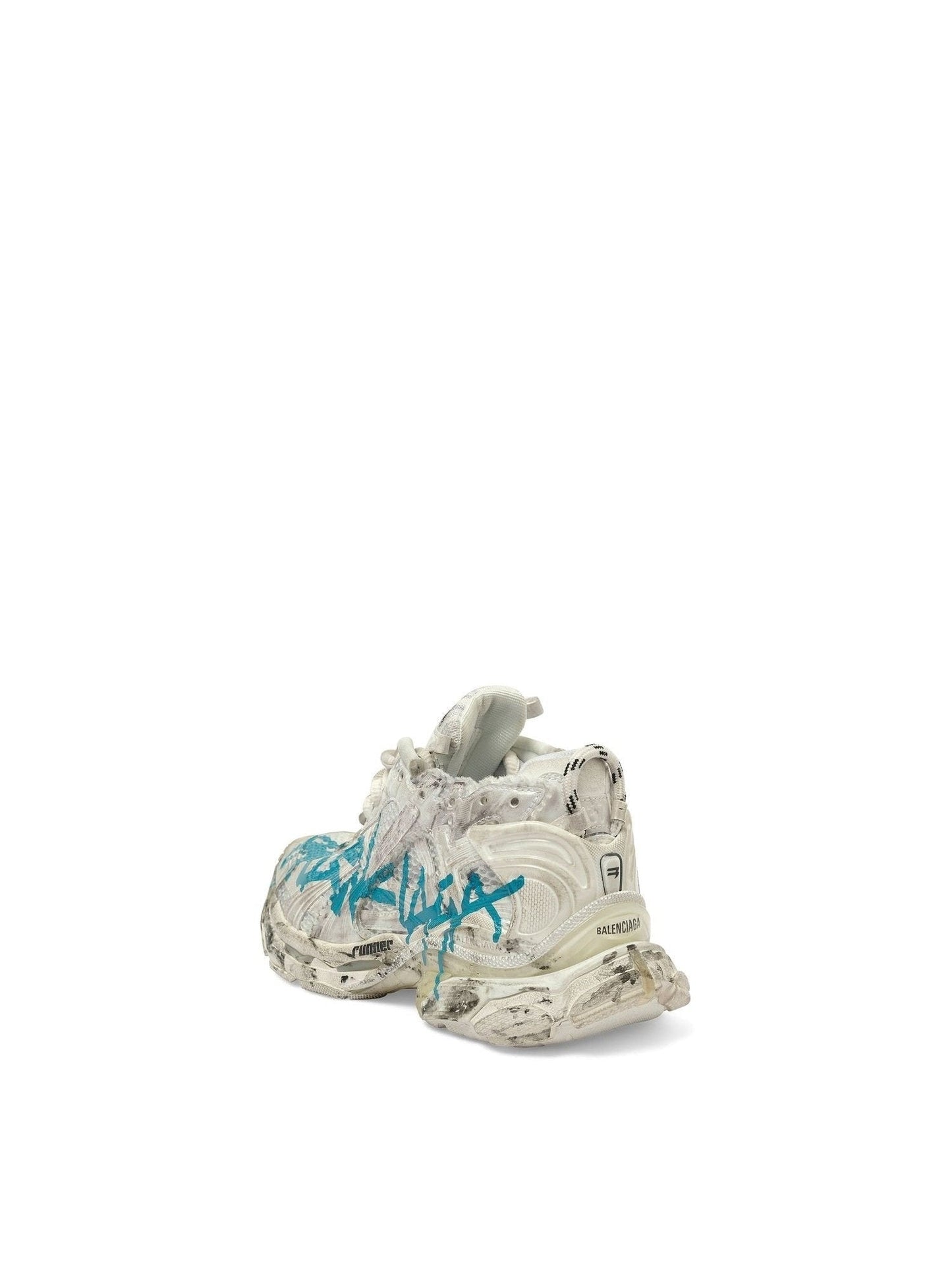 BALENCIAGA Runner Graffiti Sneaker (White)