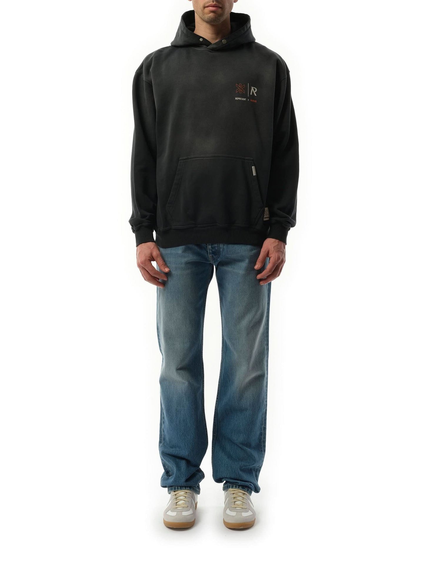 Represent x Marais Logo Lock Up Hoodie (Black)