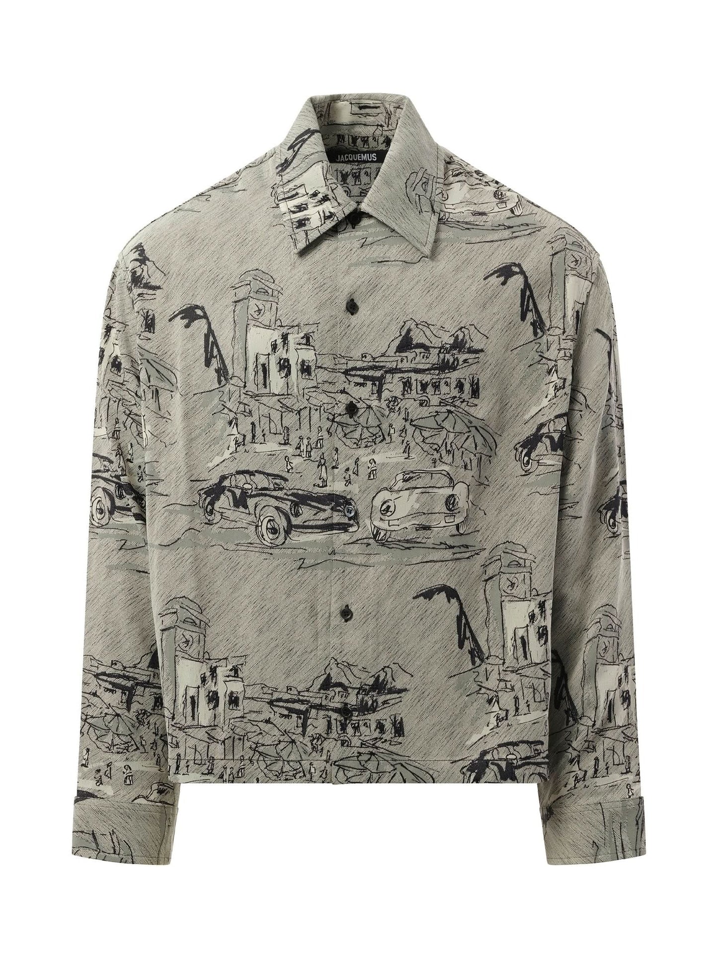 JACQUEMUS La Chemise Corto Capri Cars (Grey)