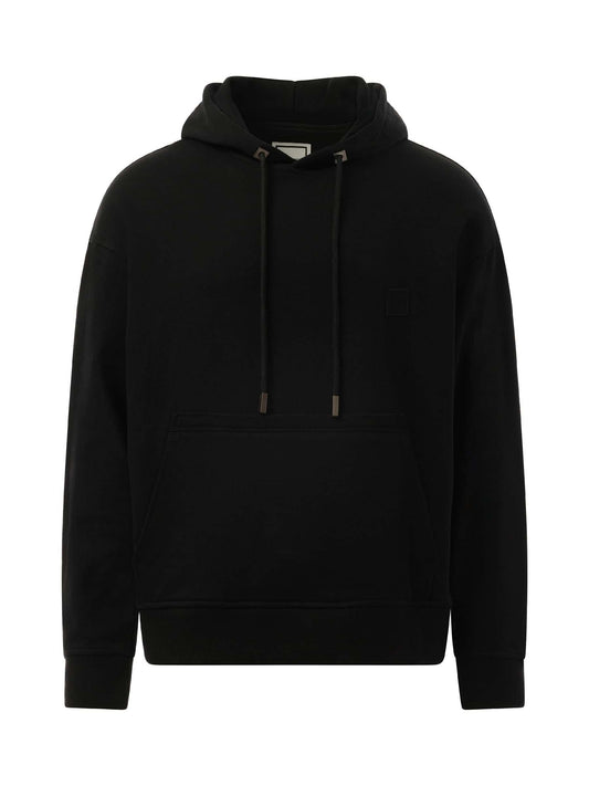 WOOYOUNGMI Metallic Print Hoodie (Black)