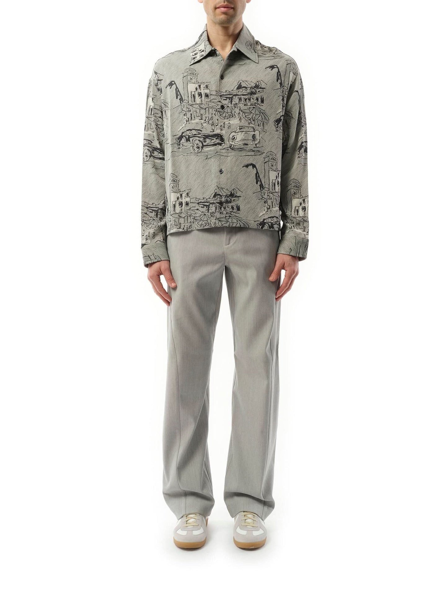 JACQUEMUS La Chemise Corto Capri Cars (Grey)