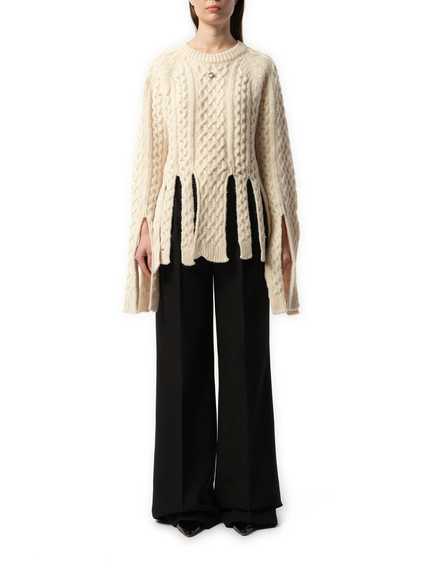 COPERNI Shredded Knit Sweater (Beige)