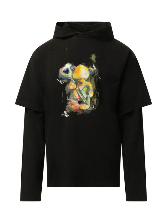 WE11DONE Teddy Bear With Key Hoodie (Black)
