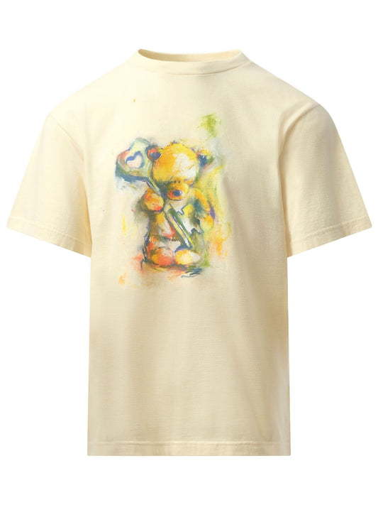 WE11DONE Teddy Bear with Key T-Shirt (Beige)