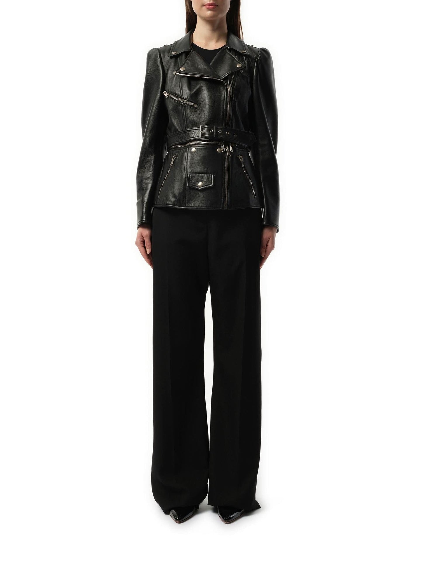 ALEXANDER MCQUEEN Zip Dt Biker (Black)