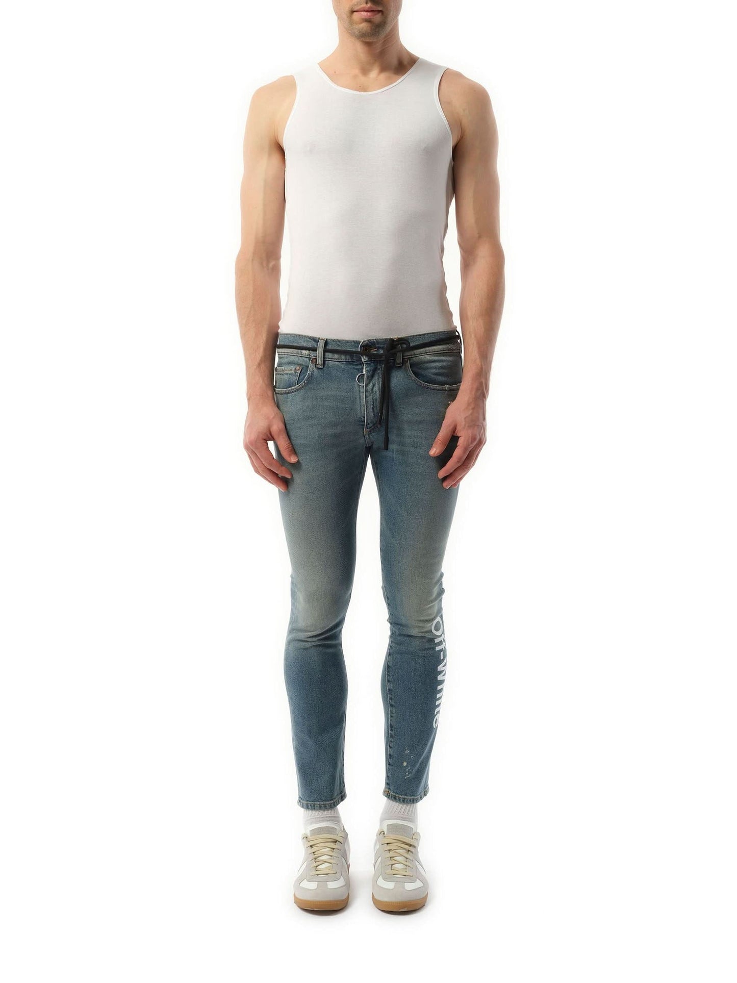 OFF-WHITE Skinny Denim Jeans (Blue)