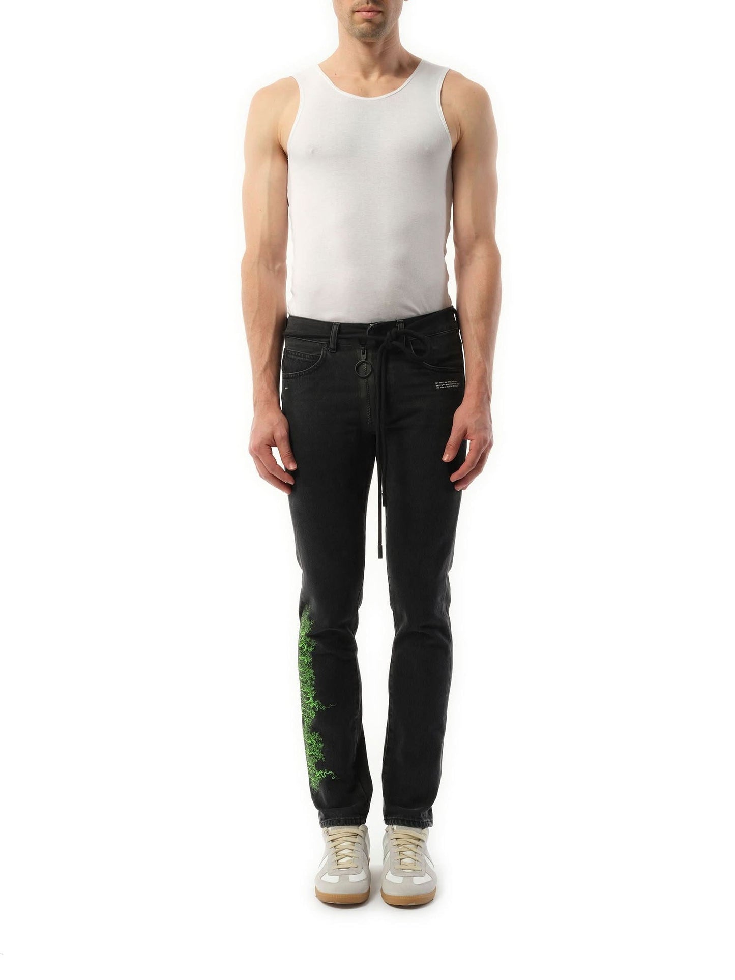 OFF-WHITE Blur Slim Jeans (Black)