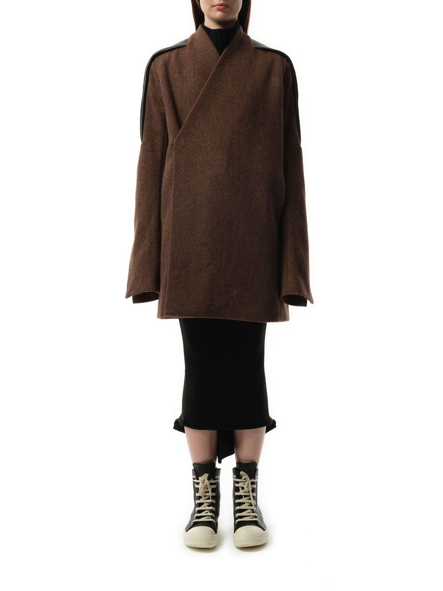 RICK OWENS Officer Jacket (Brown)