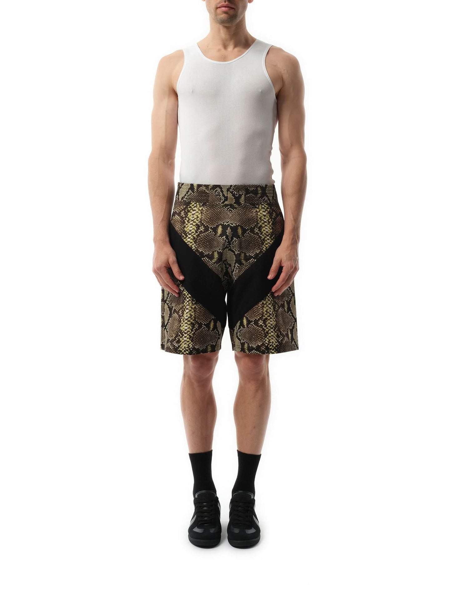 GIVENCHY Snake Print Bermuda (Beige)