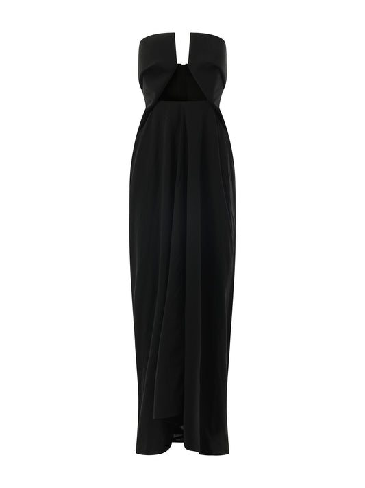 RICK OWENS Amphora Prong Gown (Black)