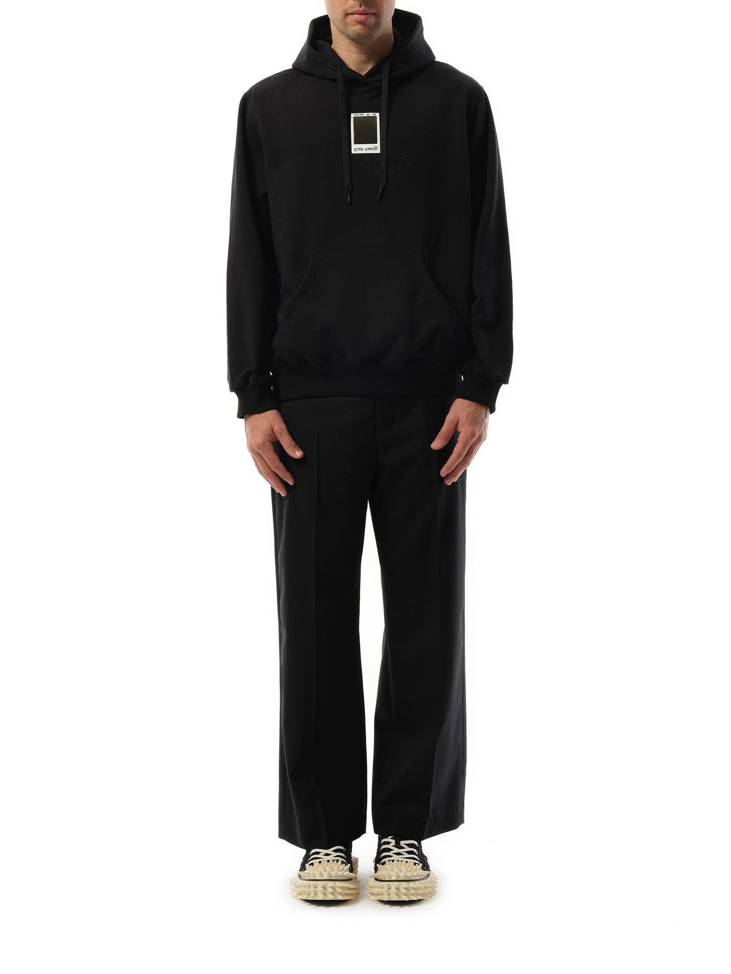 DOUBLET “Cheki” Rainbow-Film Hoodie (Black)