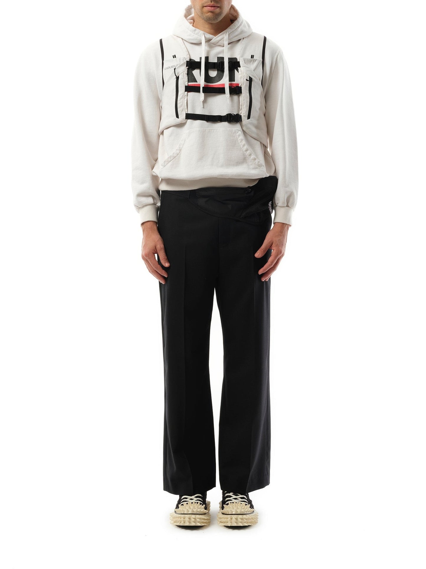 DOUBLET Trail Vest Hoodie (White)