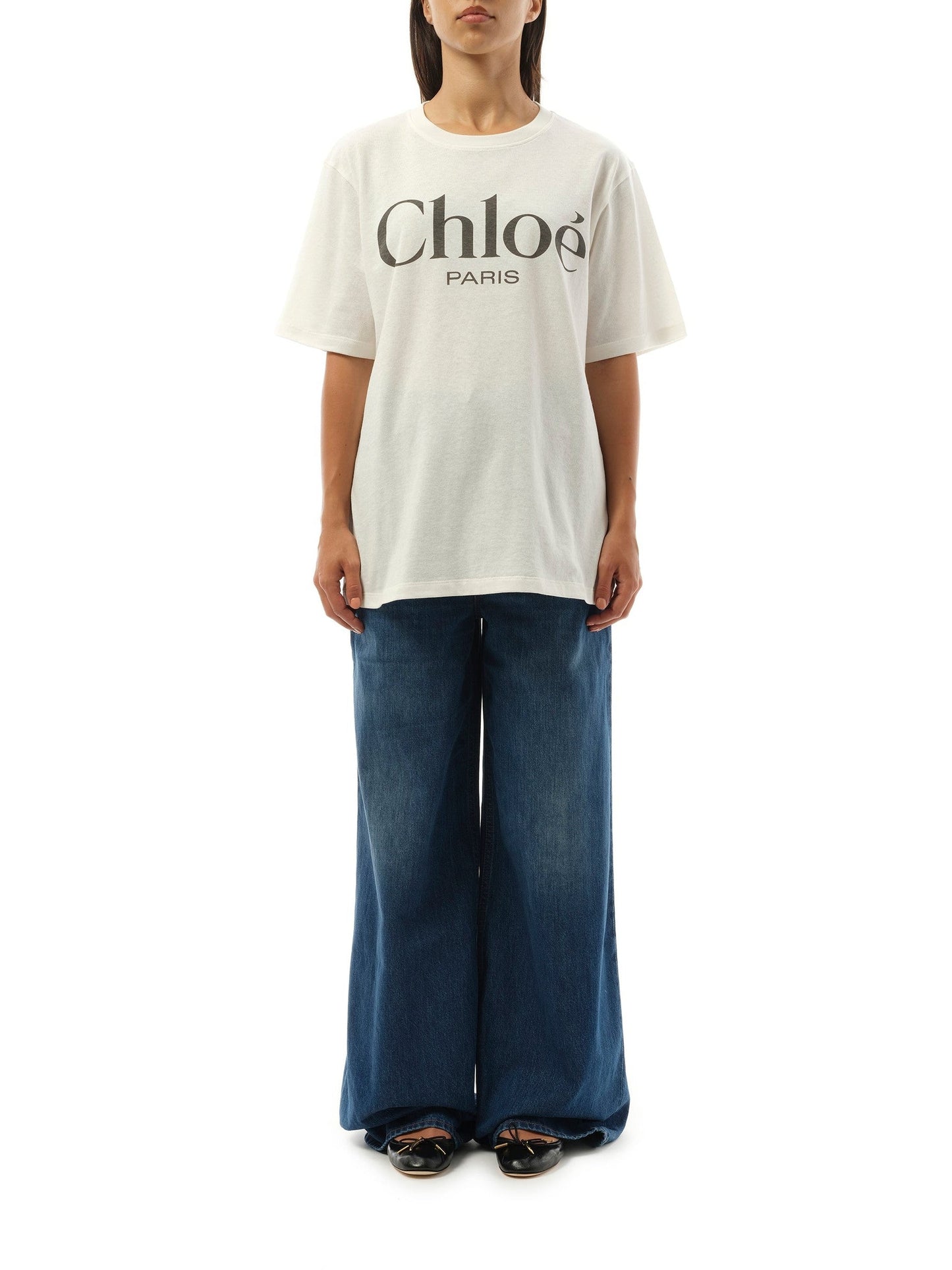 CHLOE Chloe Logo T-Shirt (White)