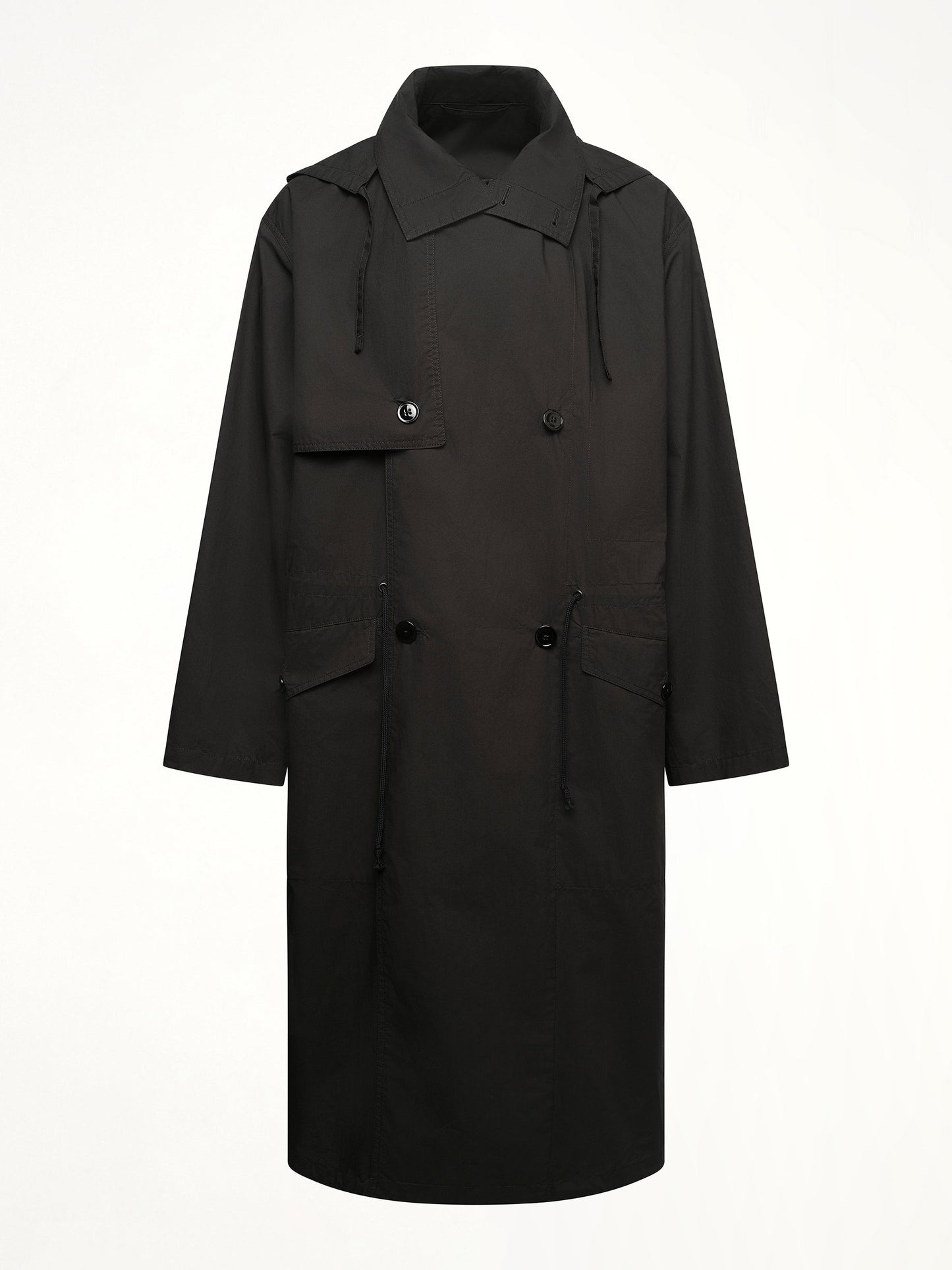 LEMAIRE Light Hooded Trench (Black)