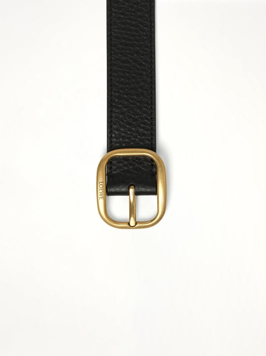 LOEWE Rounded Soft 3cm Belt (Black)