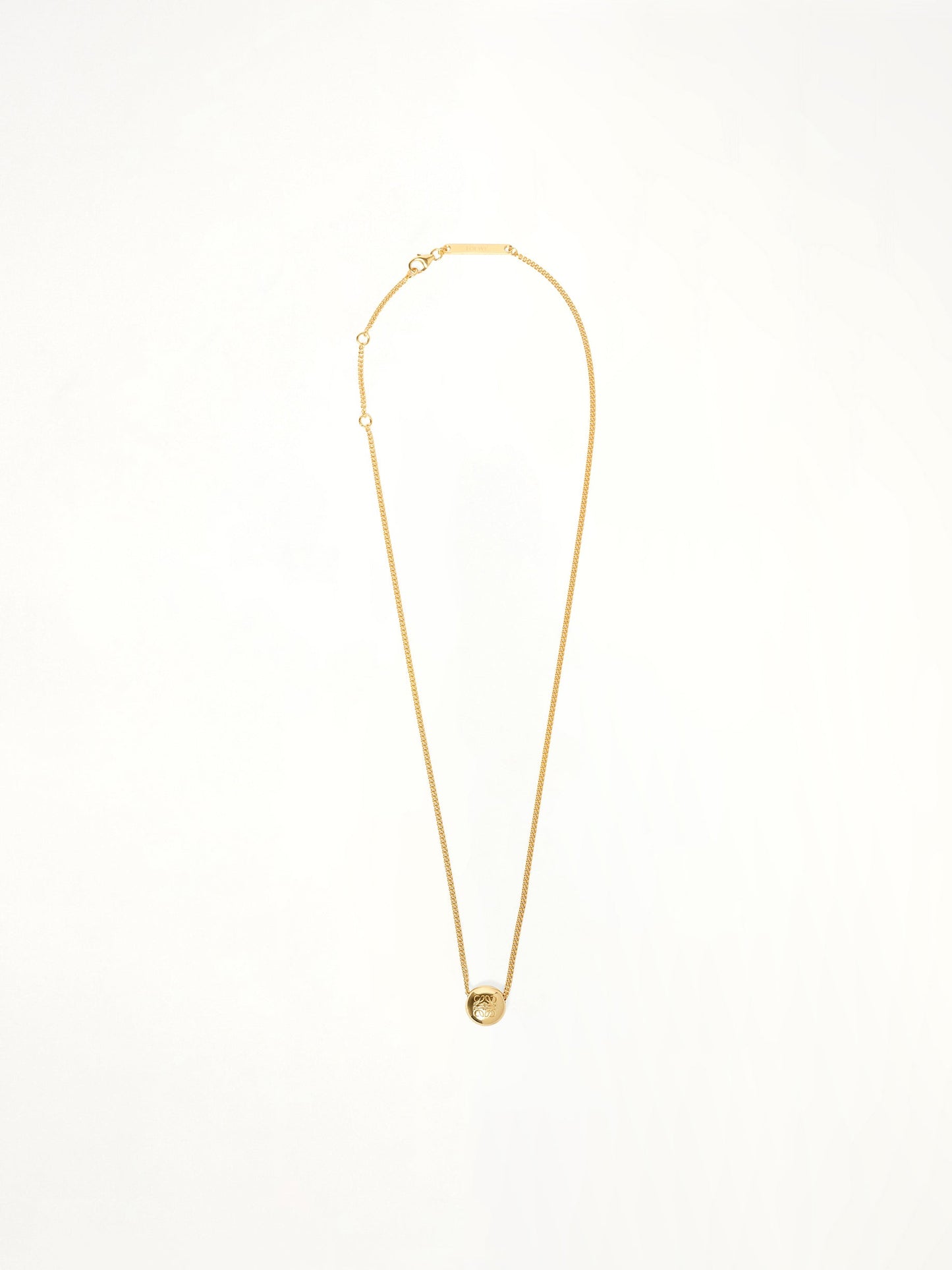 Image of Necklaces. Product name - Pebble Pendant Necklace in Gold colour by brand - LOEWE