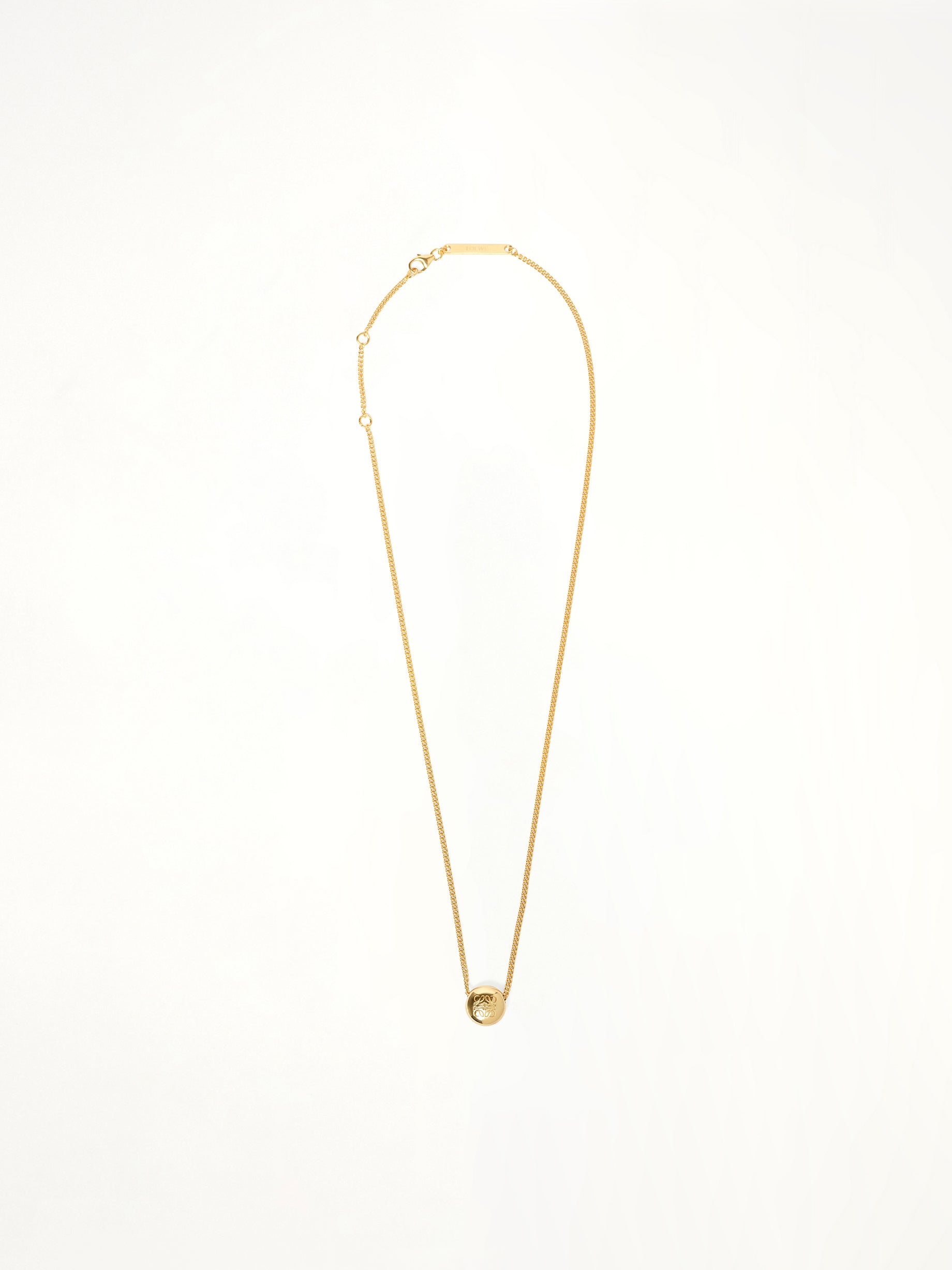 Image of Necklaces. Product name - Pebble Pendant Necklace in Gold colour by brand - LOEWE