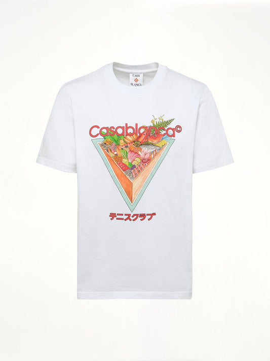 CASABLANCA Tennis Club Icon Printed T-Shirt (White)