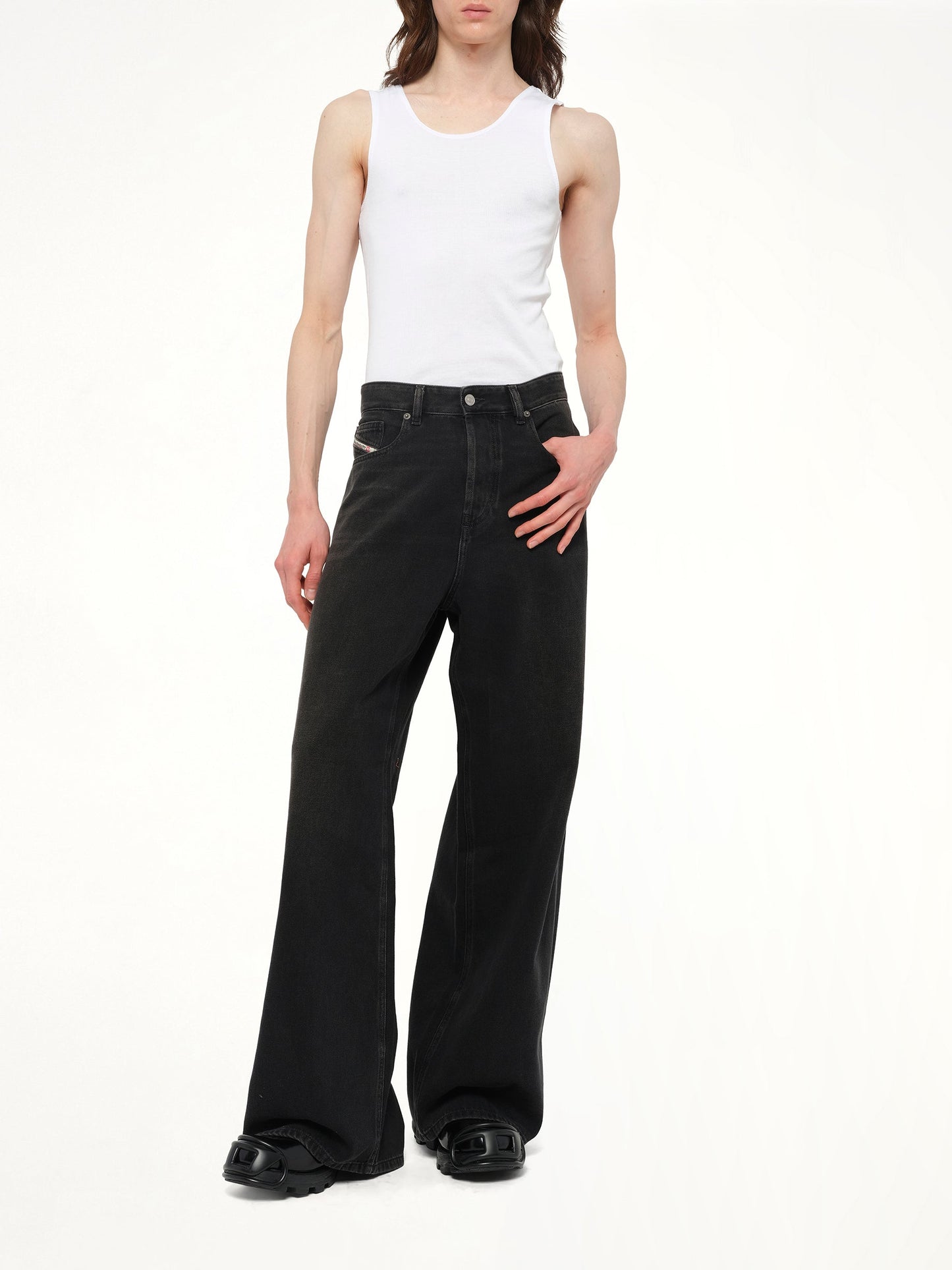 DIESEL D-RISE Wide Jeans (Black)