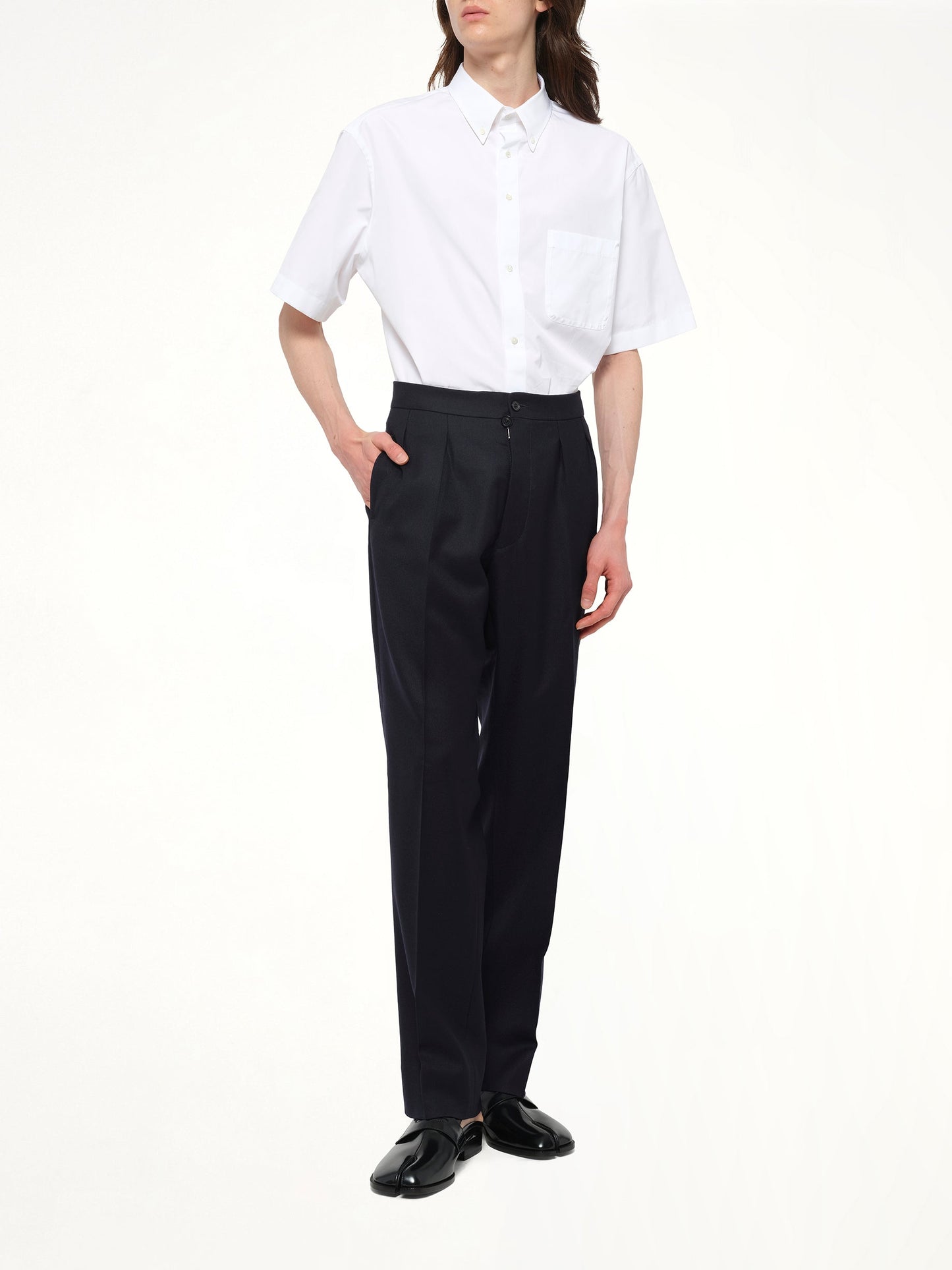 MAISON MARGIELA Wool Twill Pants (Blue)