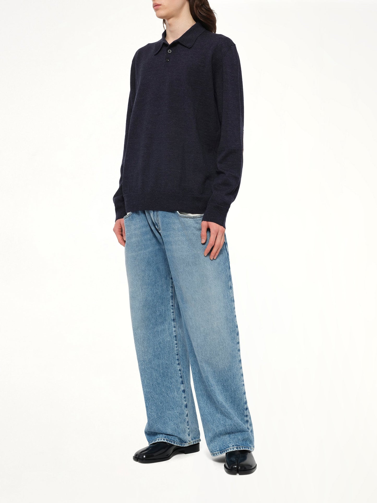 MAISON MARGIELA Gauge 14 Polo Shirt (Navy)