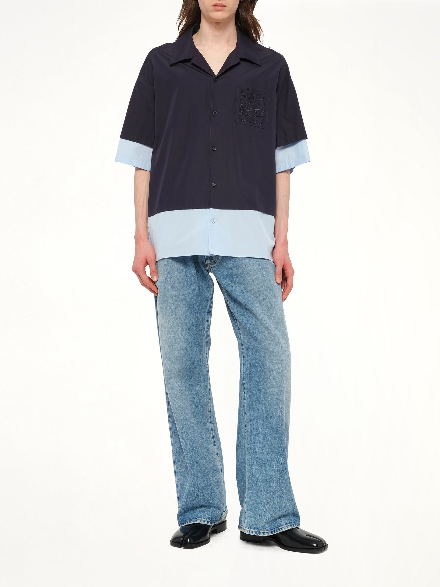 LOEWE Short Sleeve Shirt (Navy)