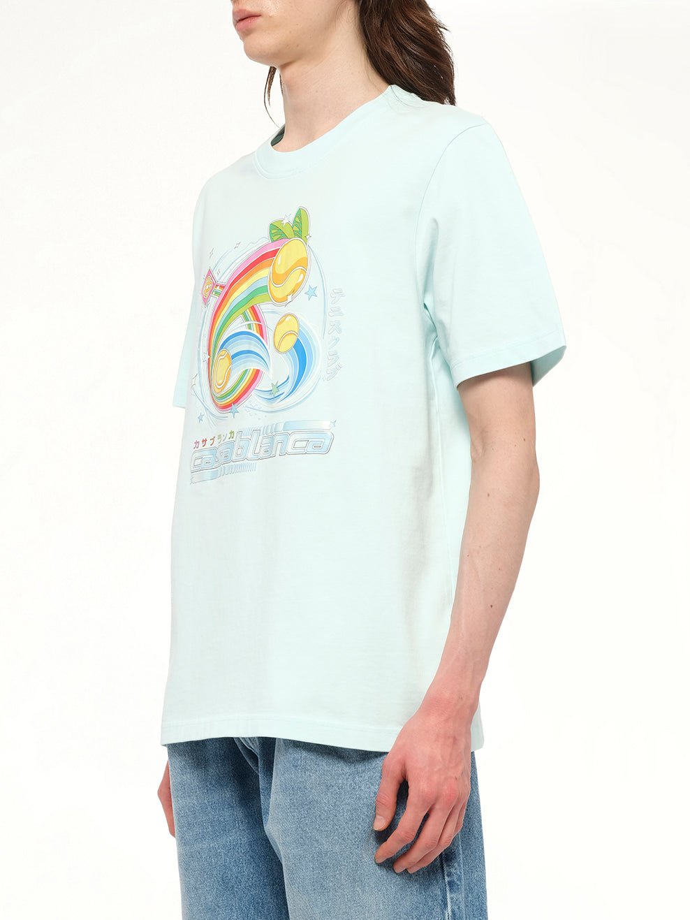 CASABLANCA Manga Tennis Ball T-Shirt (Blue)