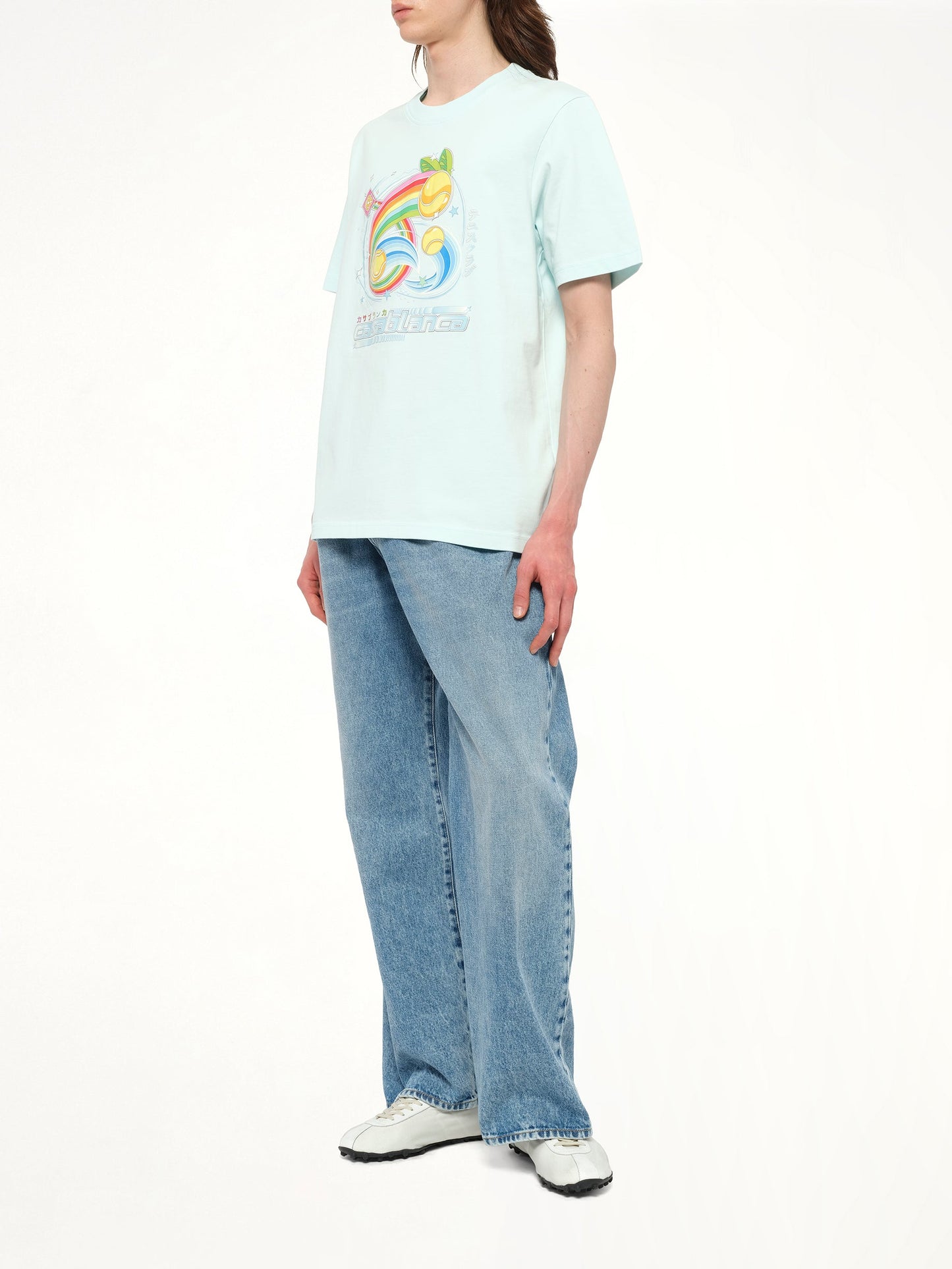 CASABLANCA Manga Tennis Ball T-Shirt (Blue)