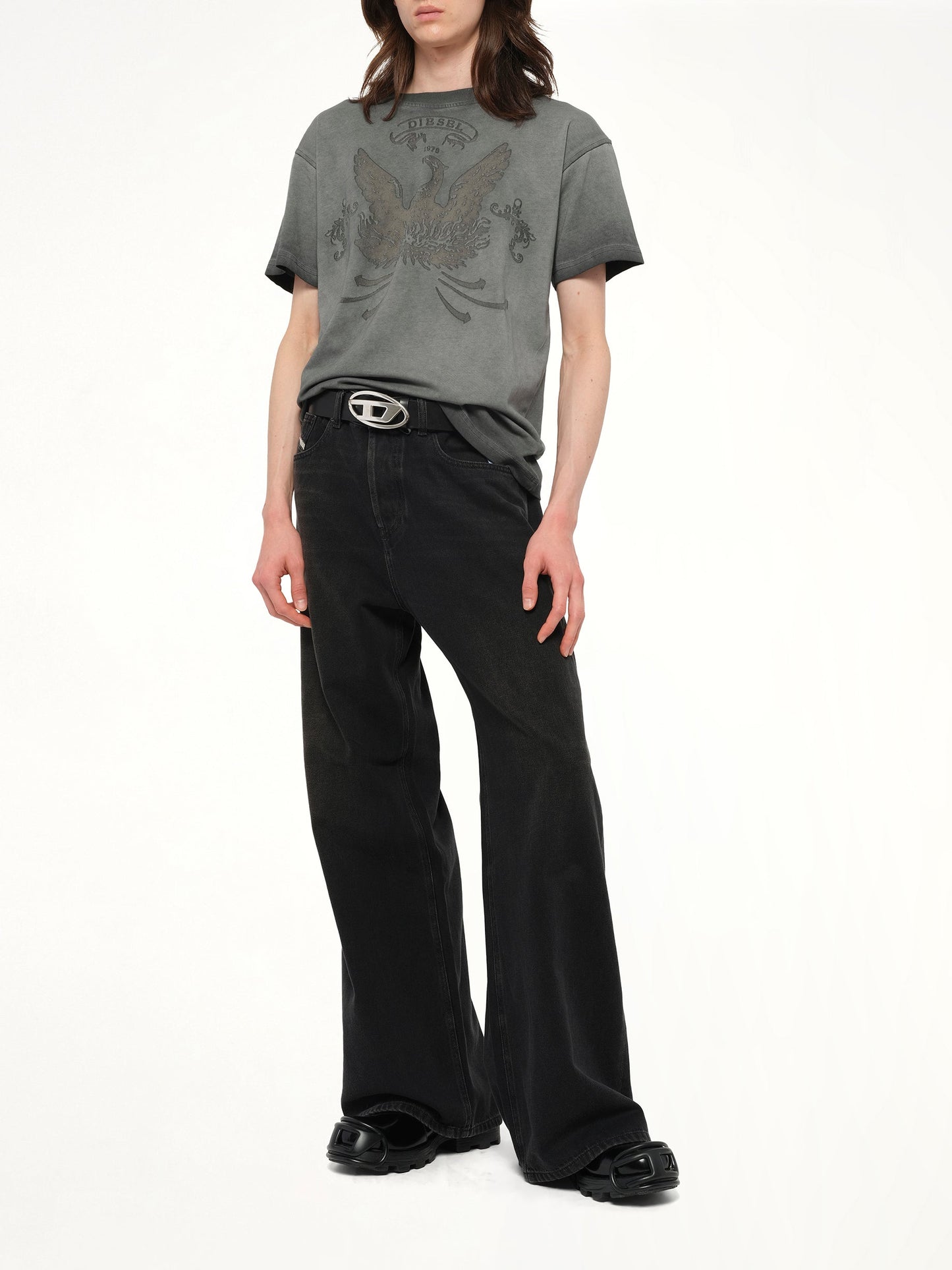 DIESEL T-NORM-T9 T-Shirt (Washed Grey)
