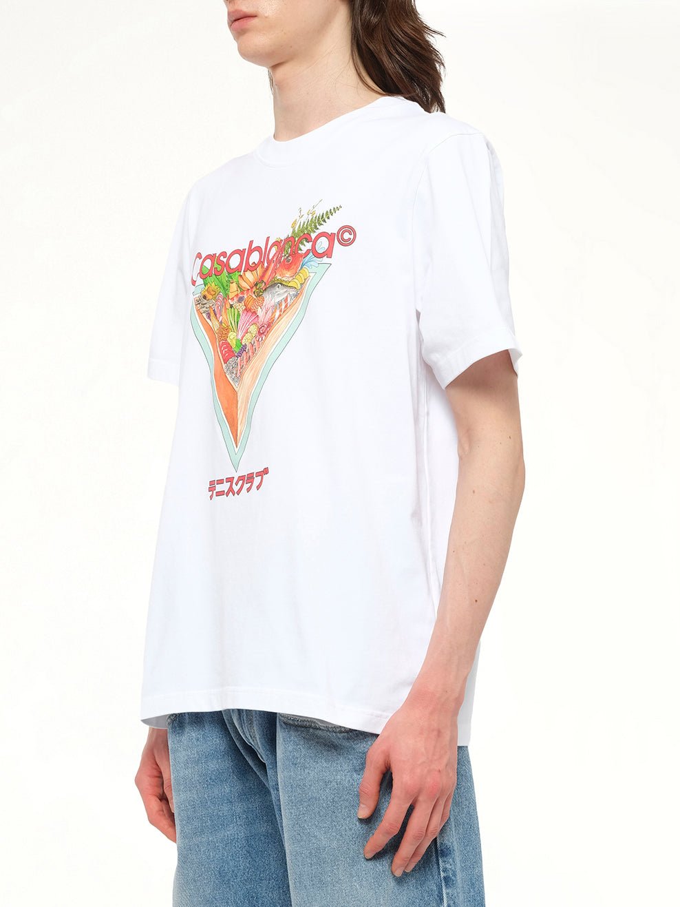 CASABLANCA Tennis Club Icon Printed T-Shirt (White)