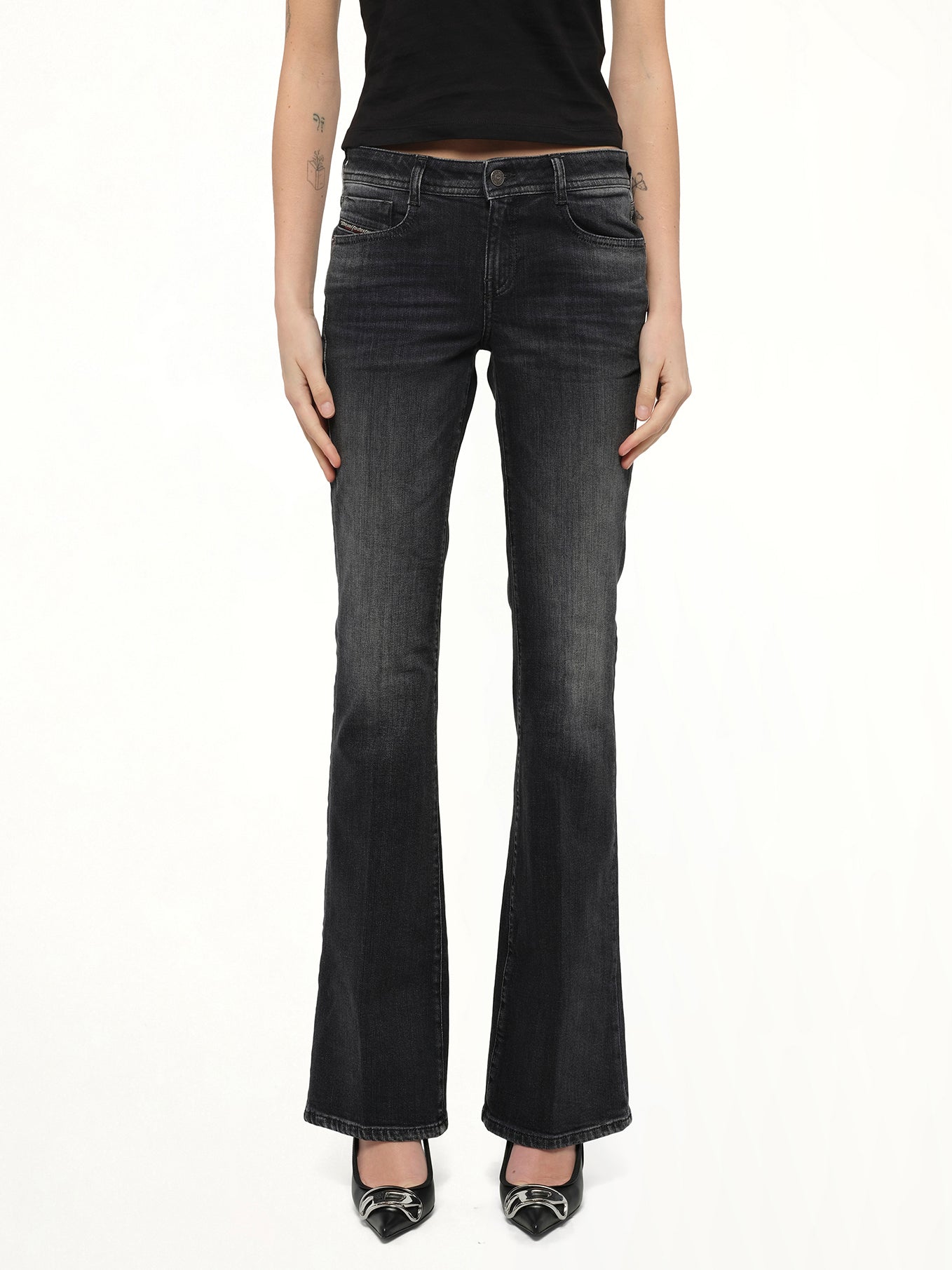 Image of Jeans. Productname: DIESEL 1969 D-EBBEY Bootcut Jeans in Black colour by brand - DIESEL